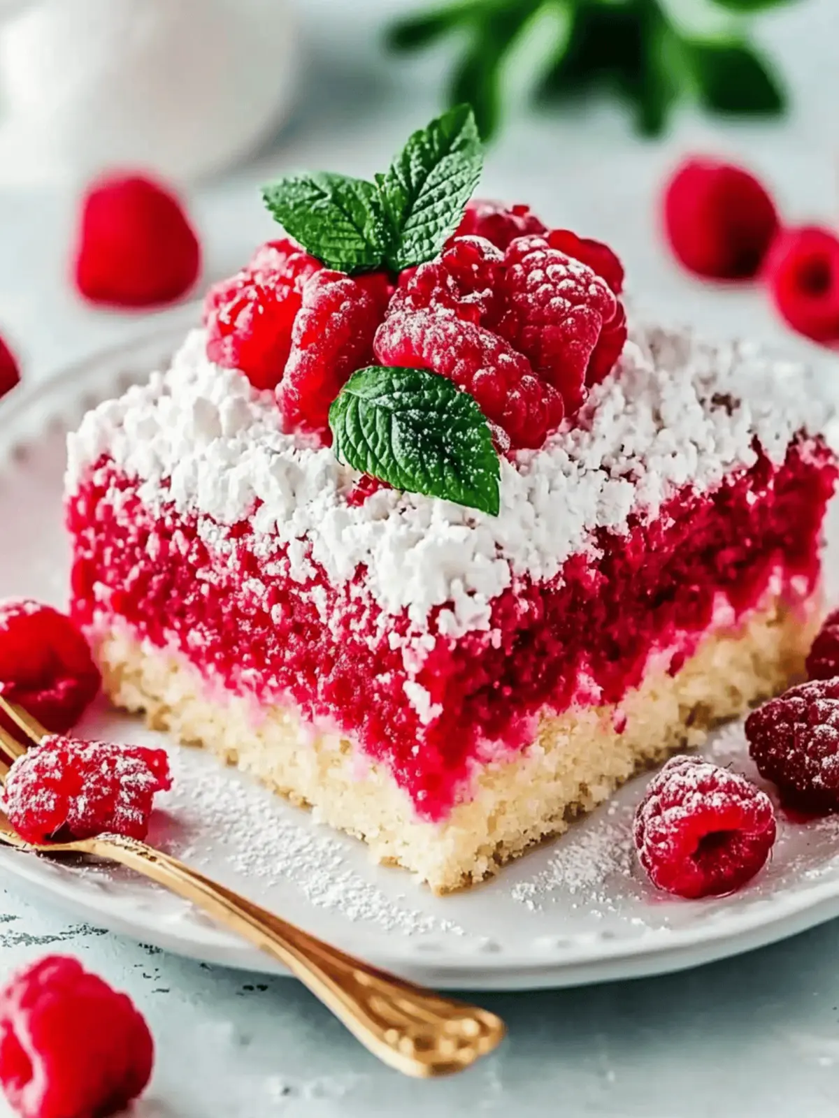 Raspberry Zinger Poke Cake