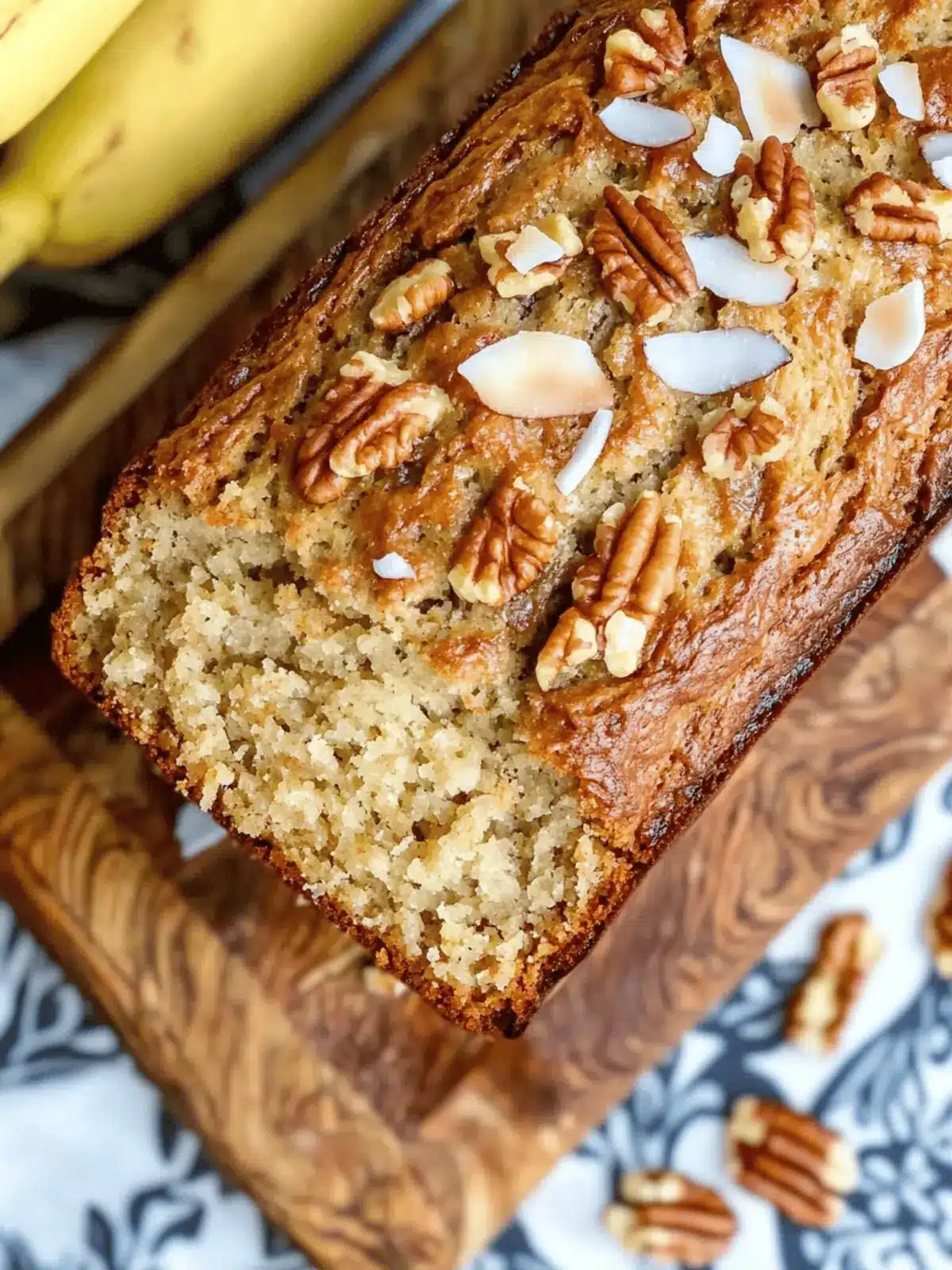 Coconut Pecan Banana Bread