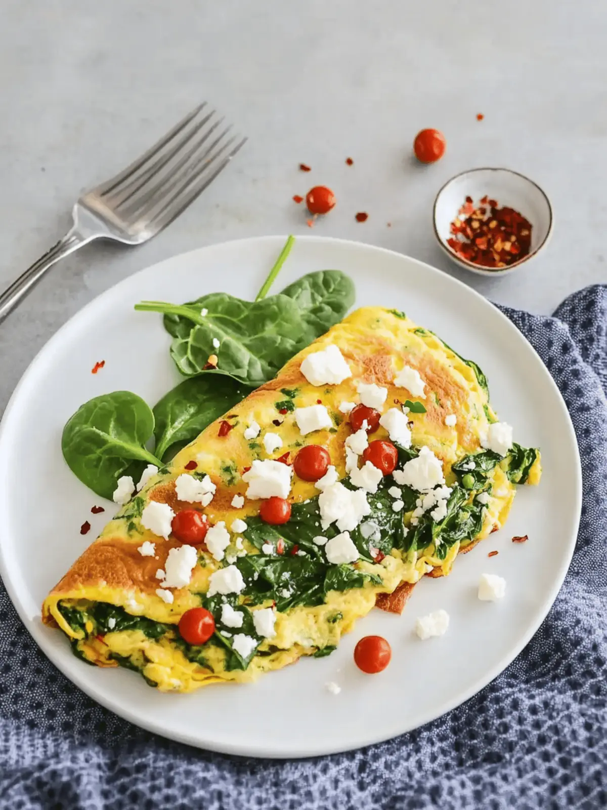Delicious Veggie Omelet with Spinach and Feta for Breakfast Bliss 5 Veggie Omelet with Spinach and Feta
