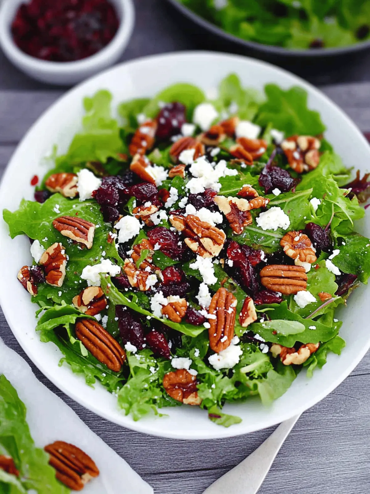 Cranberry, Goat Cheese, and Pecan Salad