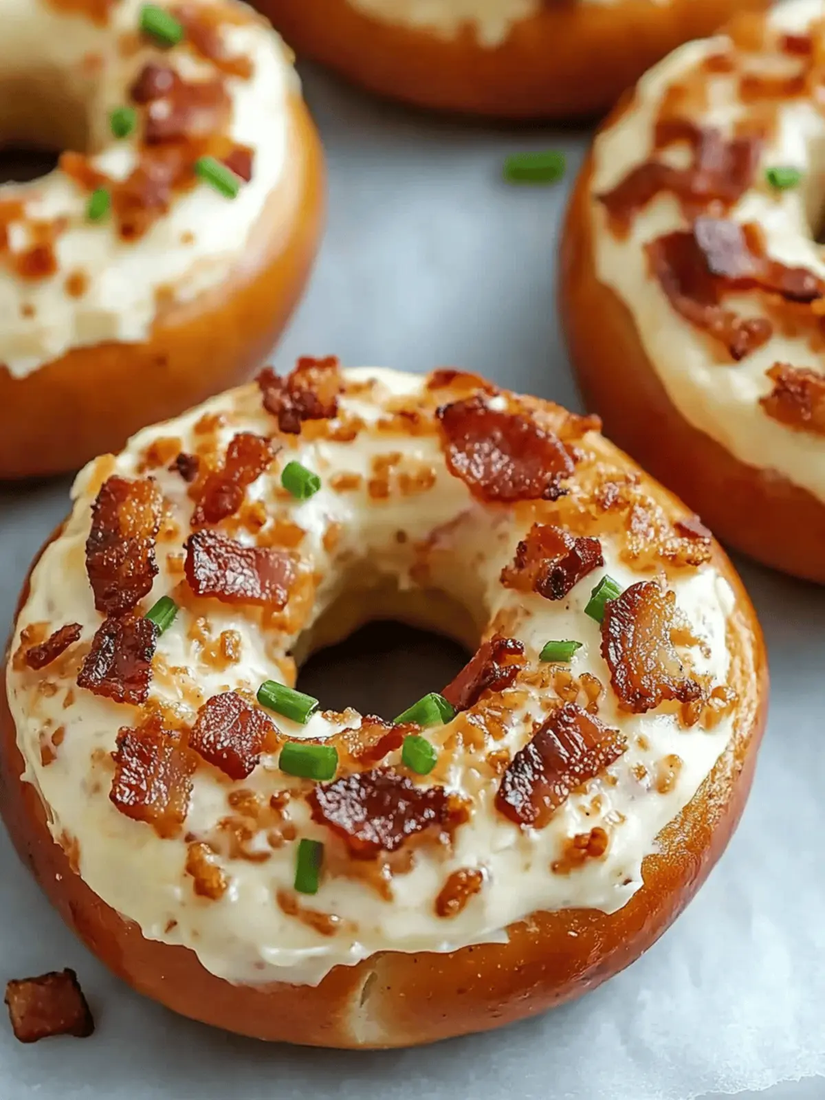 Zesty Bacon Cream Cheese Bagels