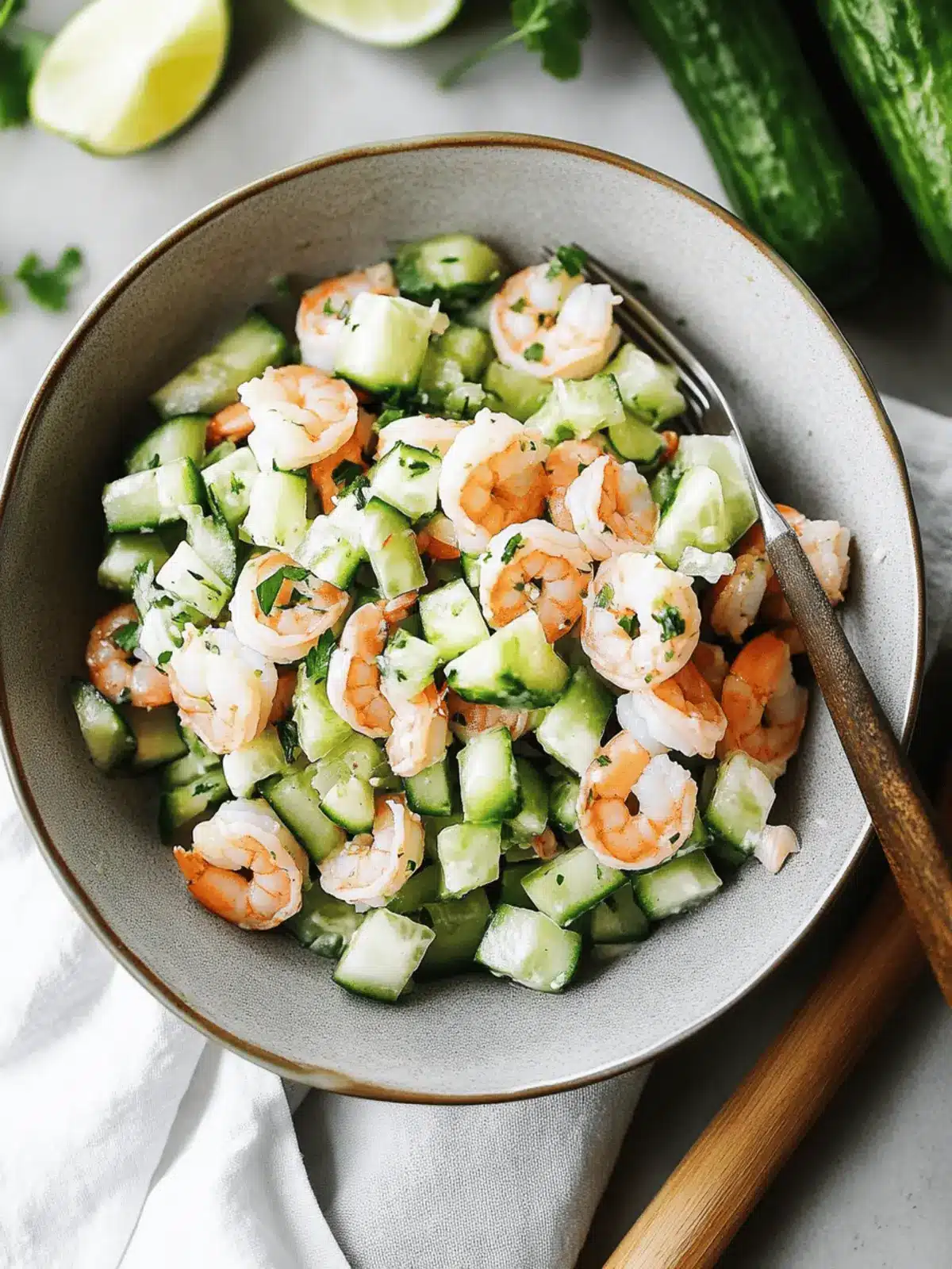 Zesty Cucumber Shrimp Salad with Creamy Lime Dressing 5 Cucumber Shrimp Salad