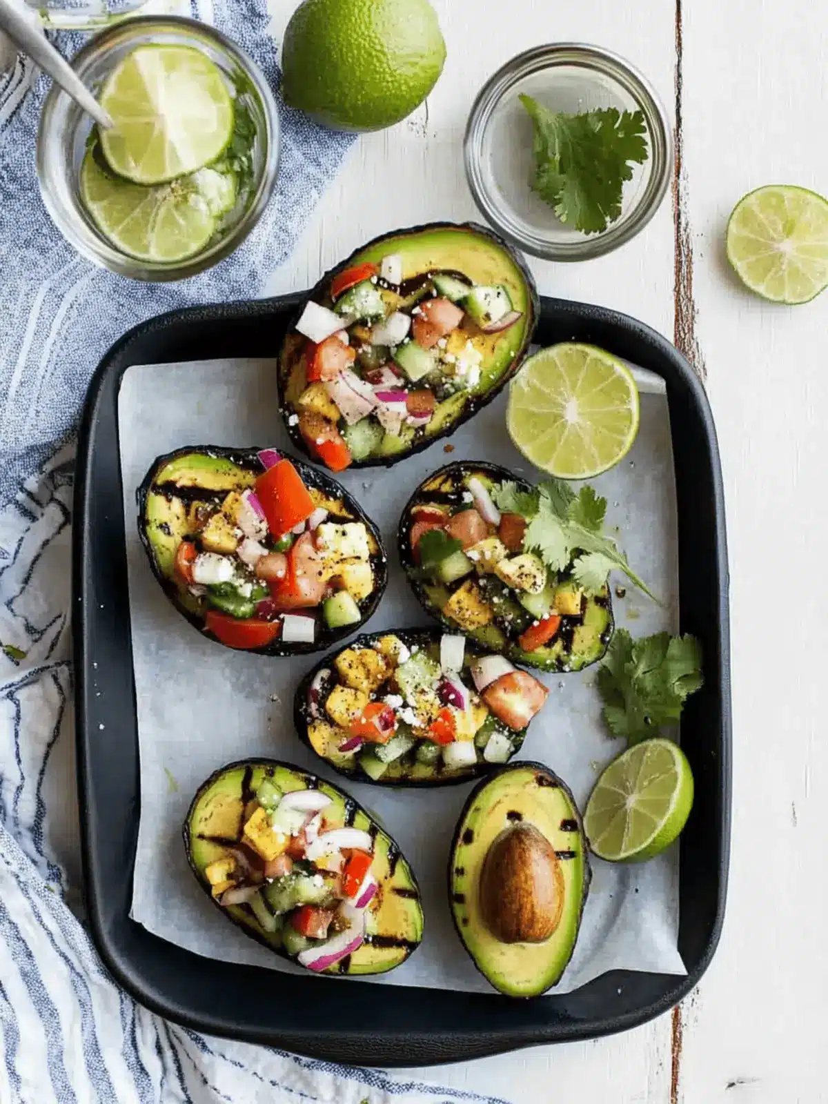 Grilled Avocado with Veggie Ceviche