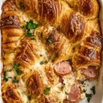 Ham and Cheese Croissant Bake