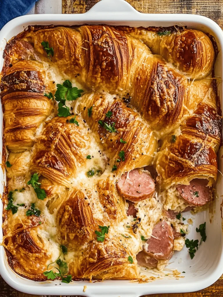 Ham and Cheese Croissant Bake