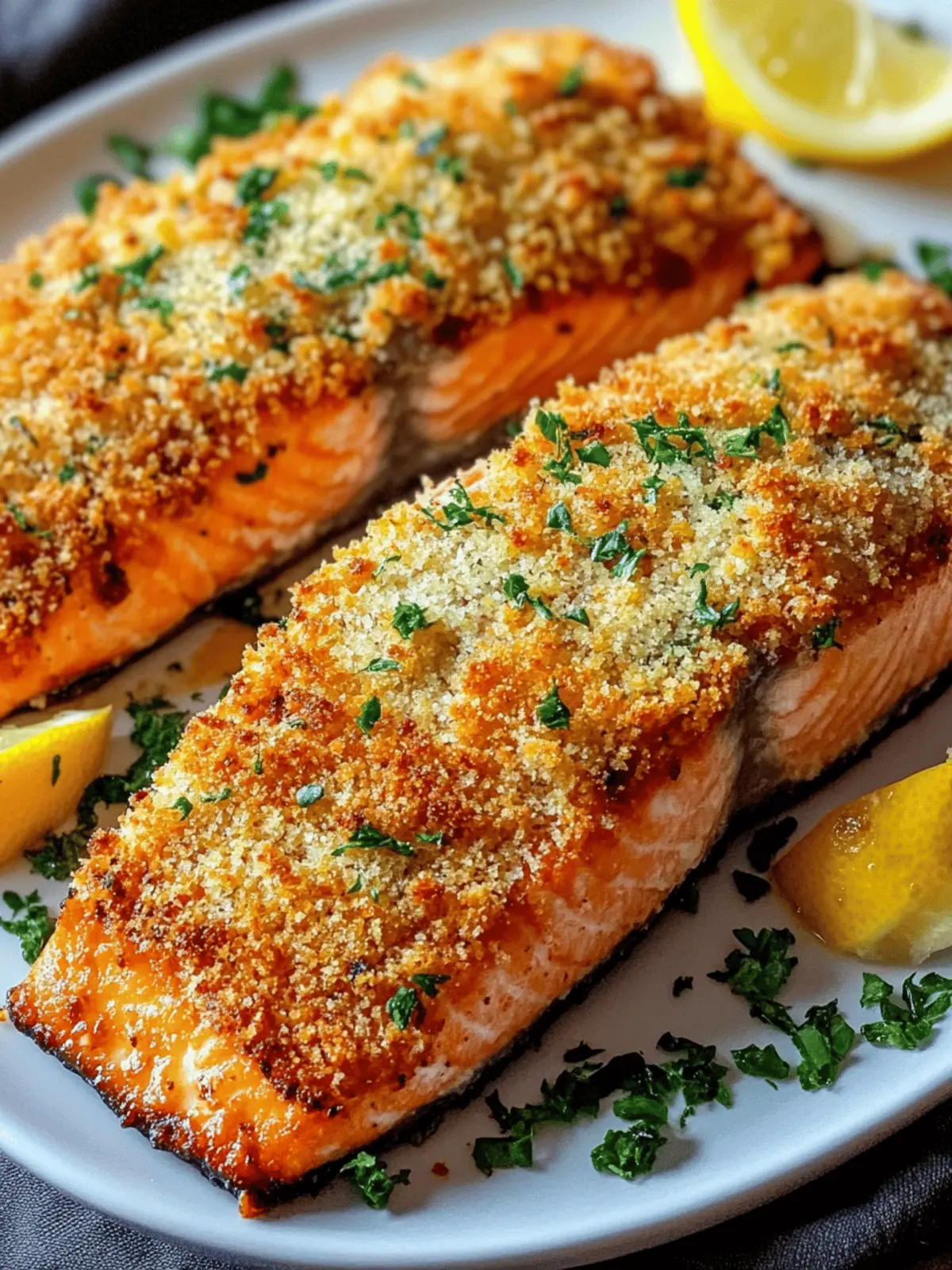 Crispy Parmesan Crusted Baked Salmon