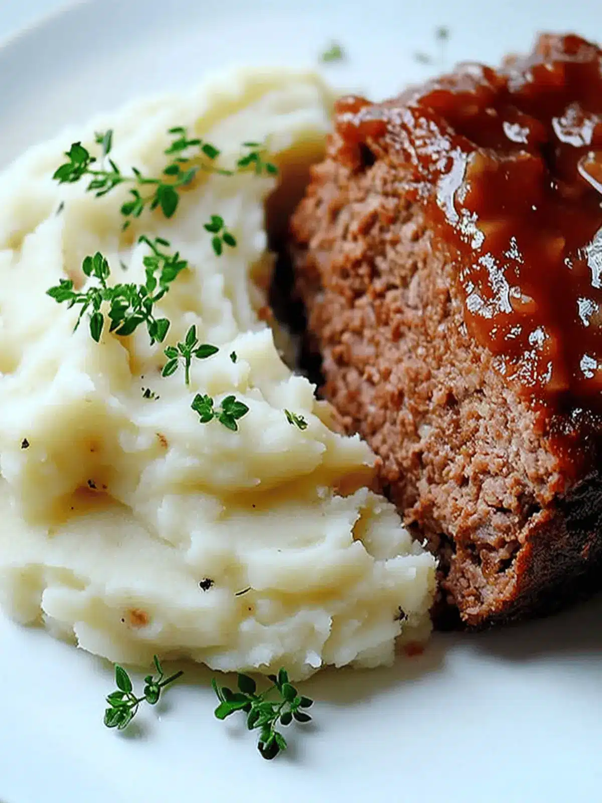Classic Meatloaf with Mashed Potatoes