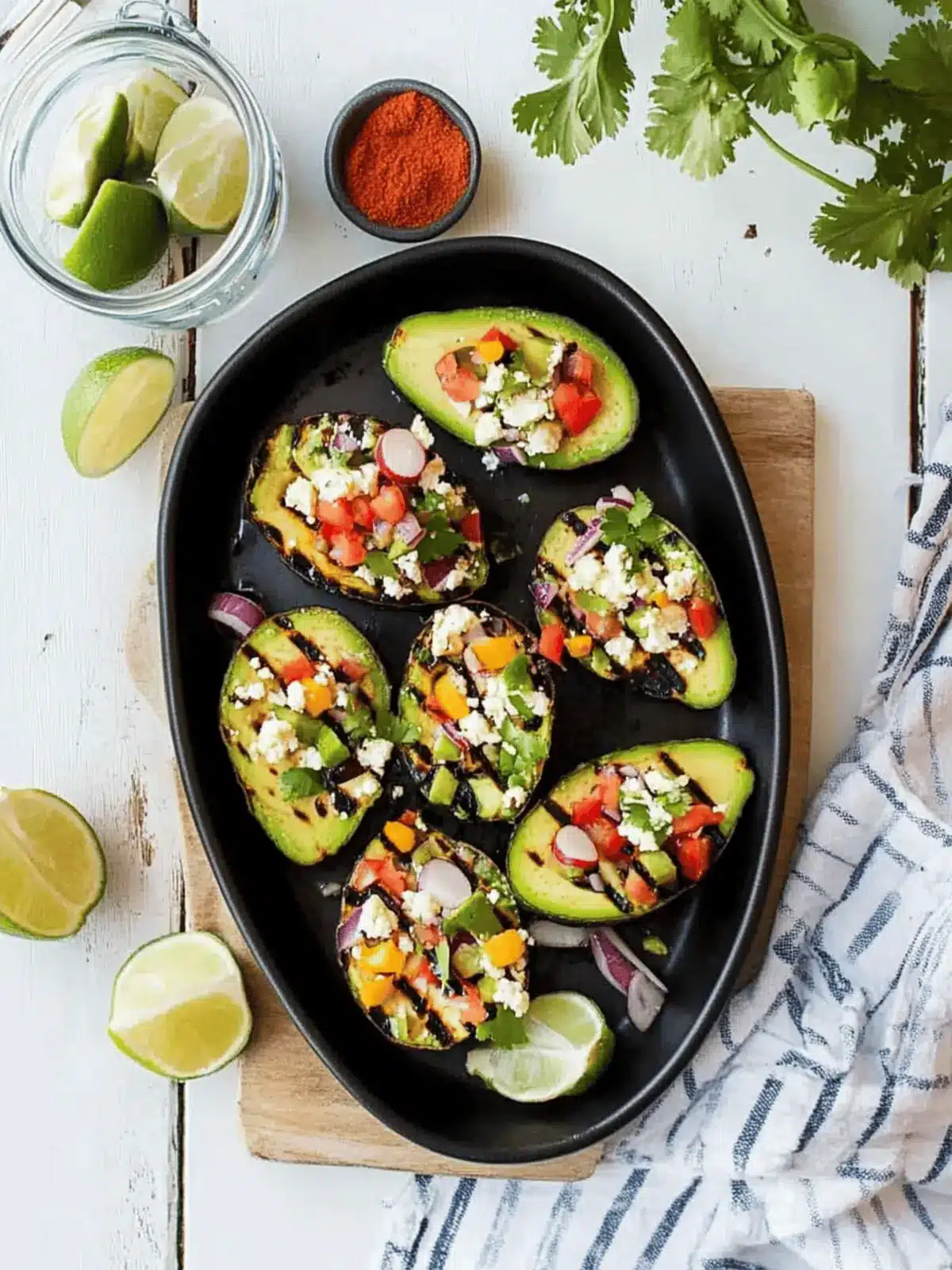 Grilled Avocado with Veggie Ceviche