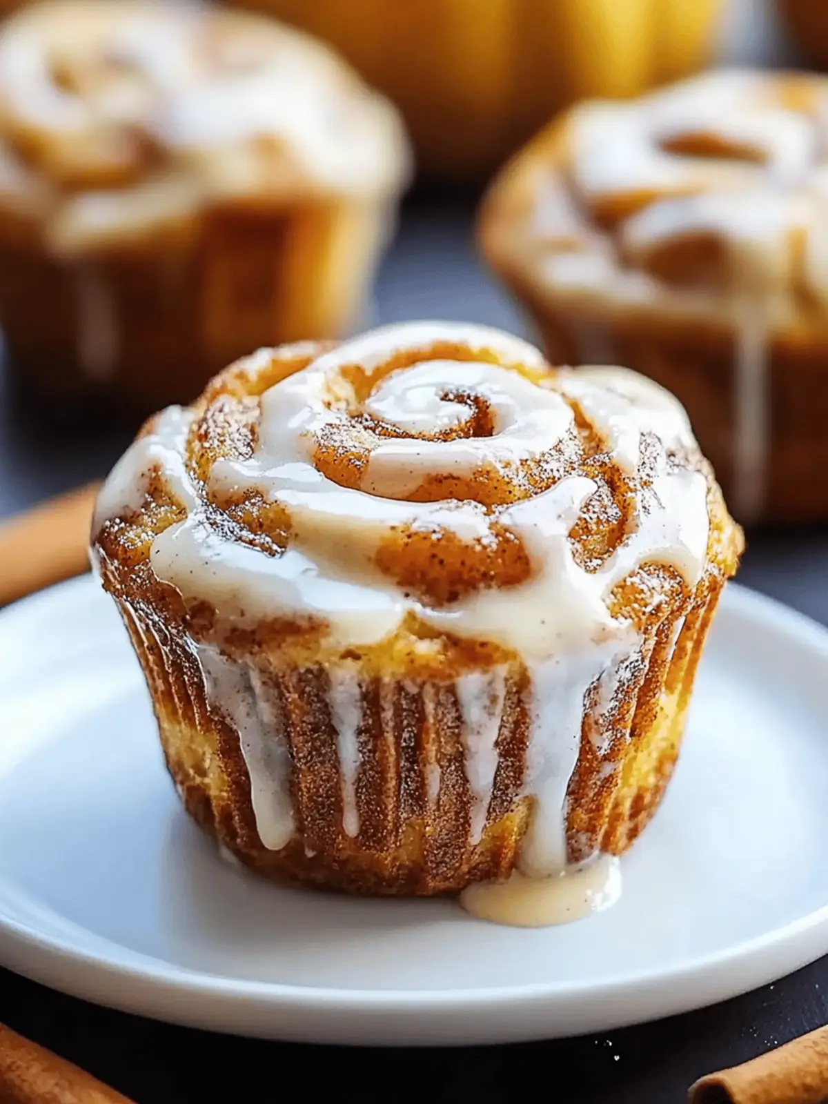 Pumpkin Cinnamon Roll Muffins