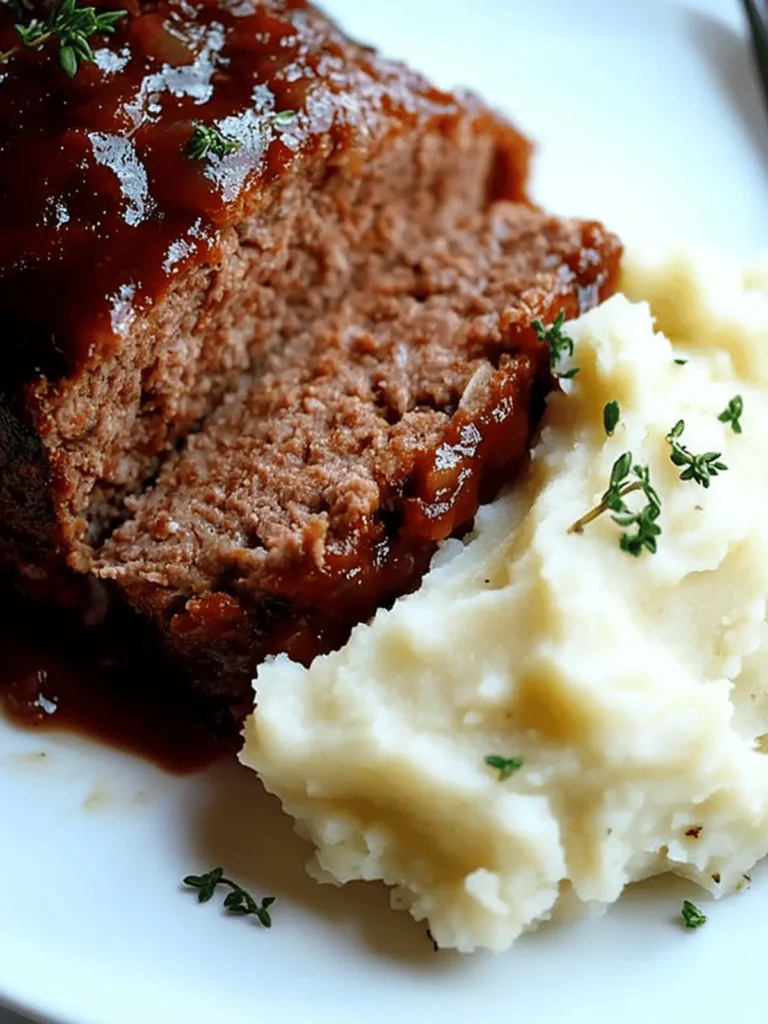 Classic Meatloaf with Mashed Potatoes