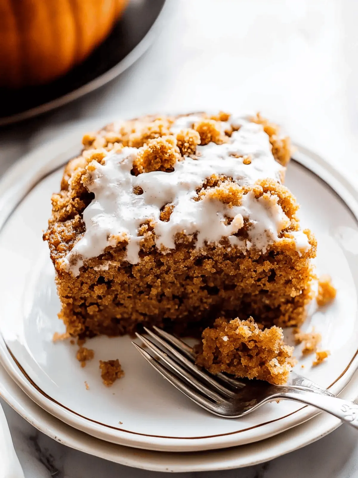 Pumpkin Coffee Cake with Crumb Topping