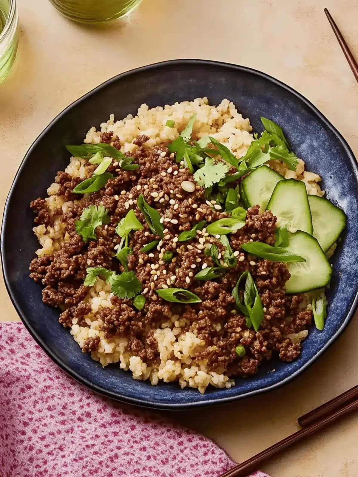 Korean Ground Beef Bowls