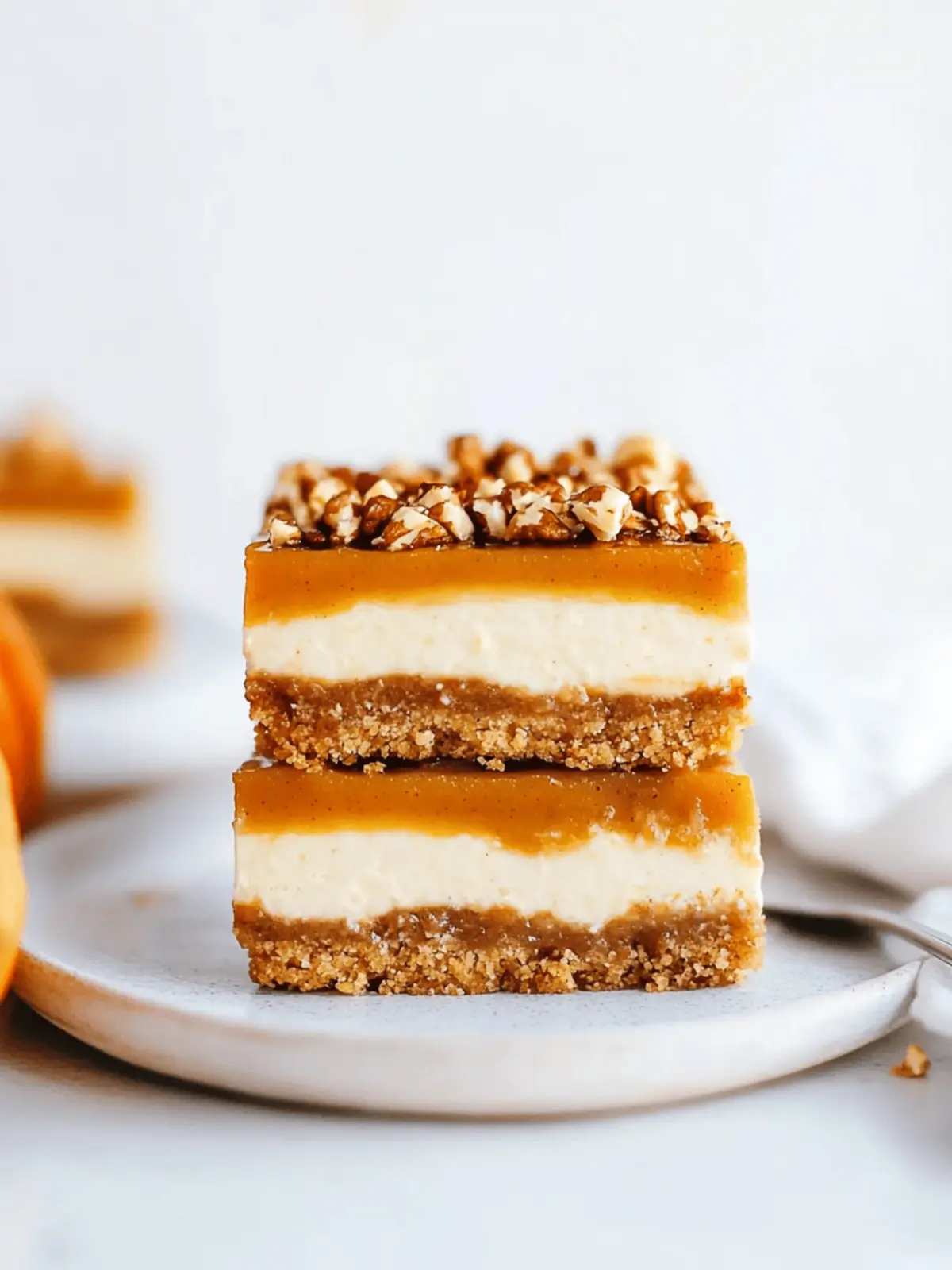 Pumpkin Cheesecake Bars