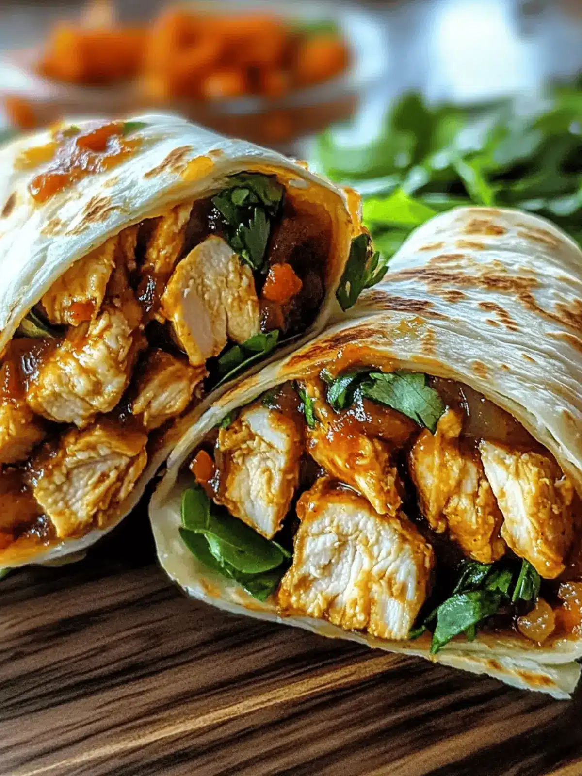 Sweet Chili Chicken Wraps
