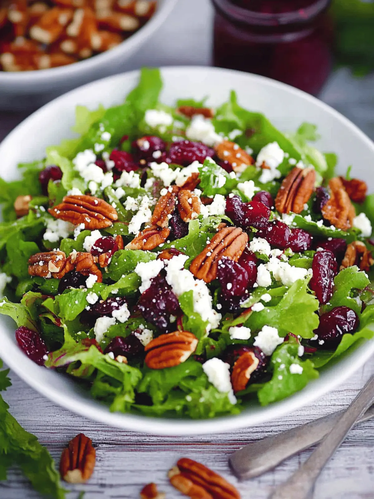 Cranberry, Goat Cheese, and Pecan Salad