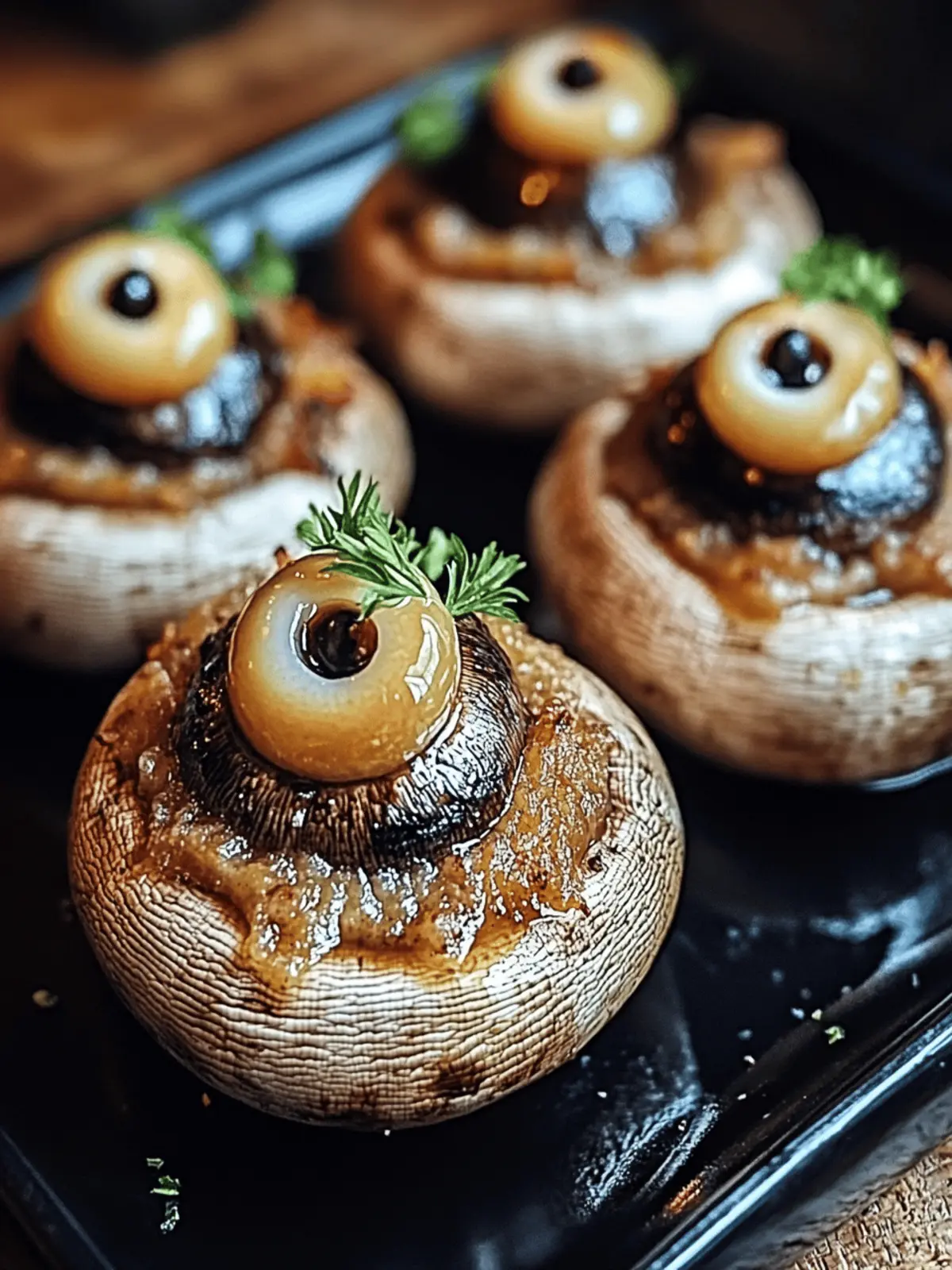 Stuffed Mushroom Eyeballs