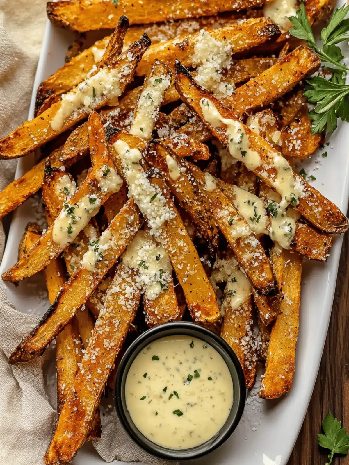 Air Fryer Garlic Parmesan French Fries