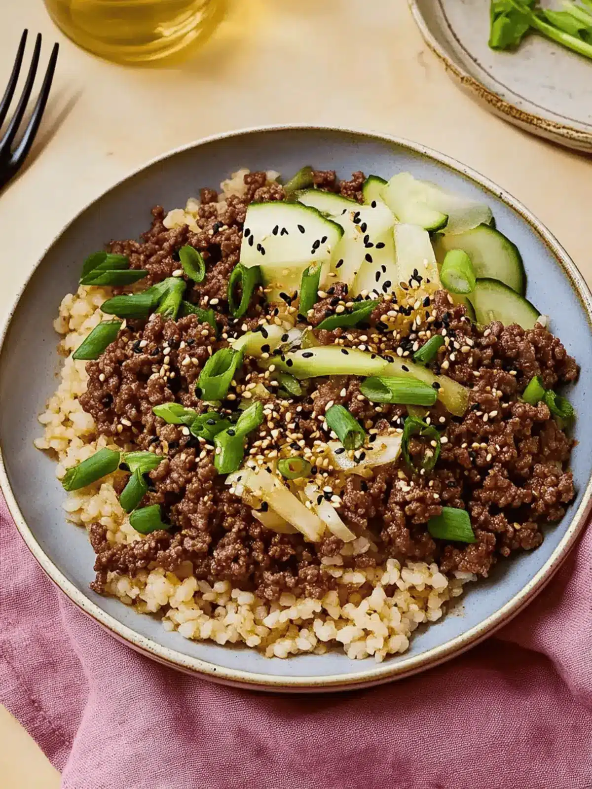 Korean Ground Beef Bowls