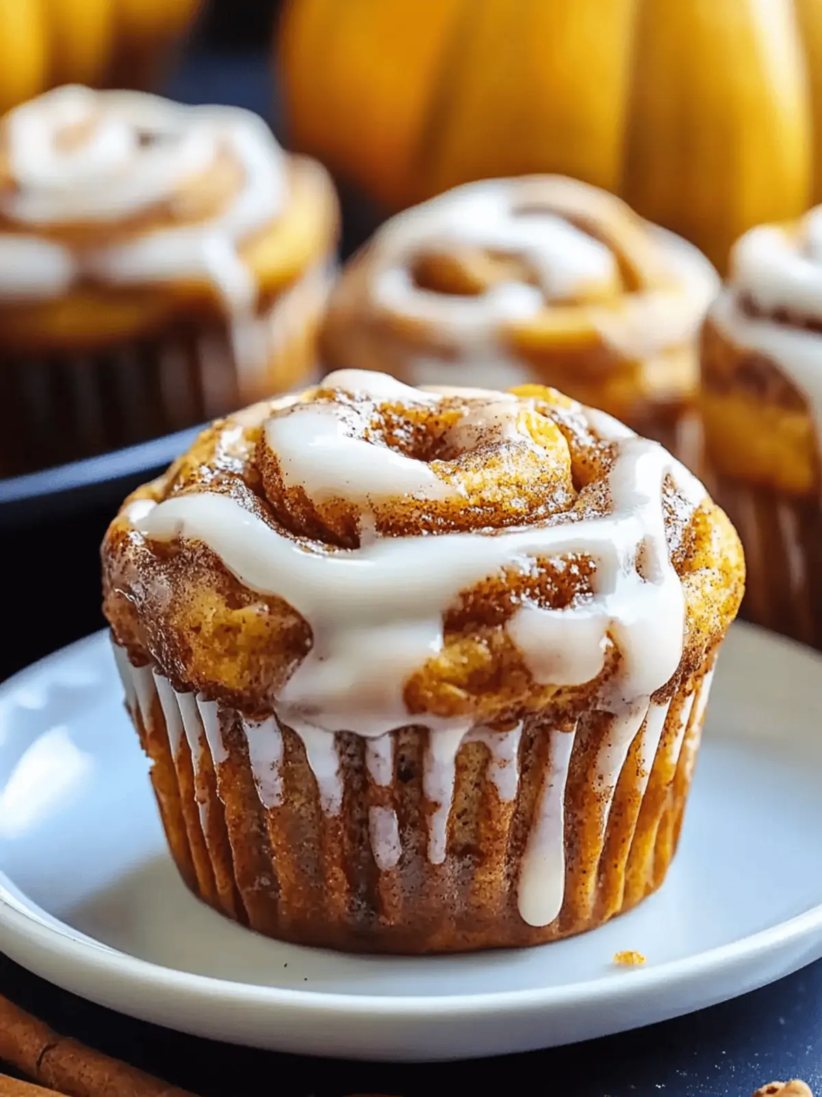Pumpkin Cinnamon Roll Muffins