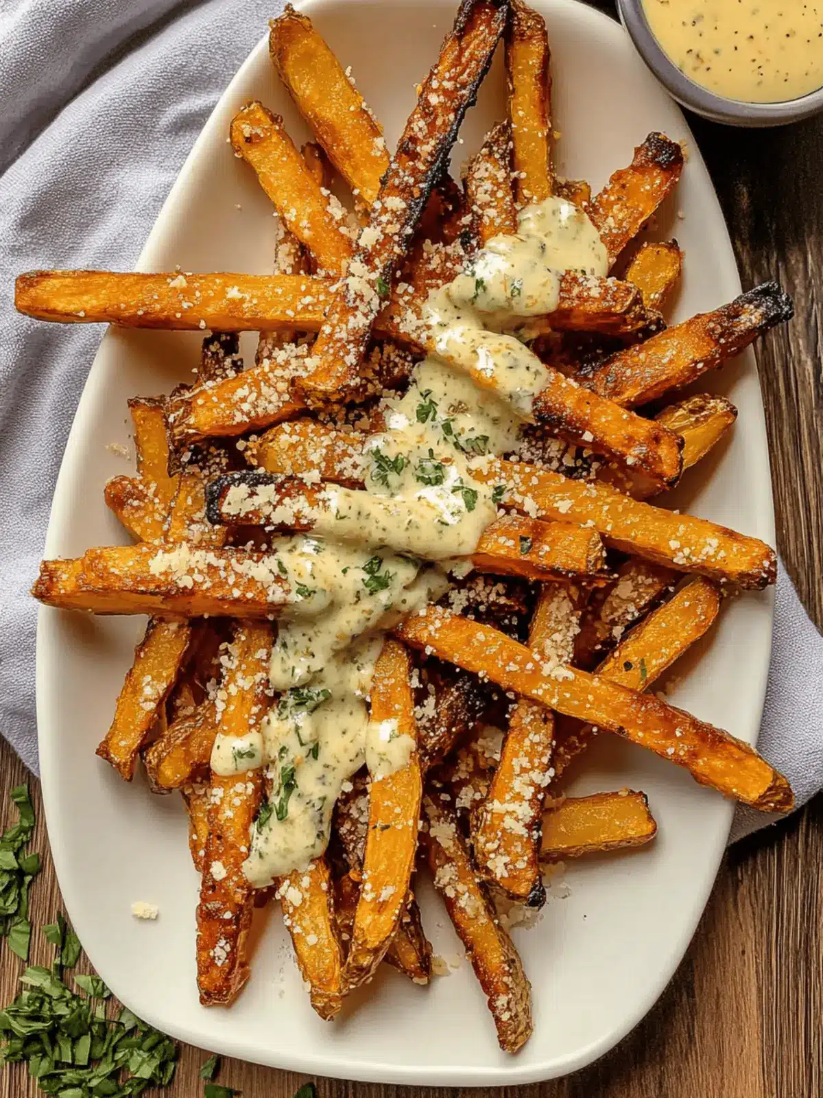 Air Fryer Garlic Parmesan French Fries