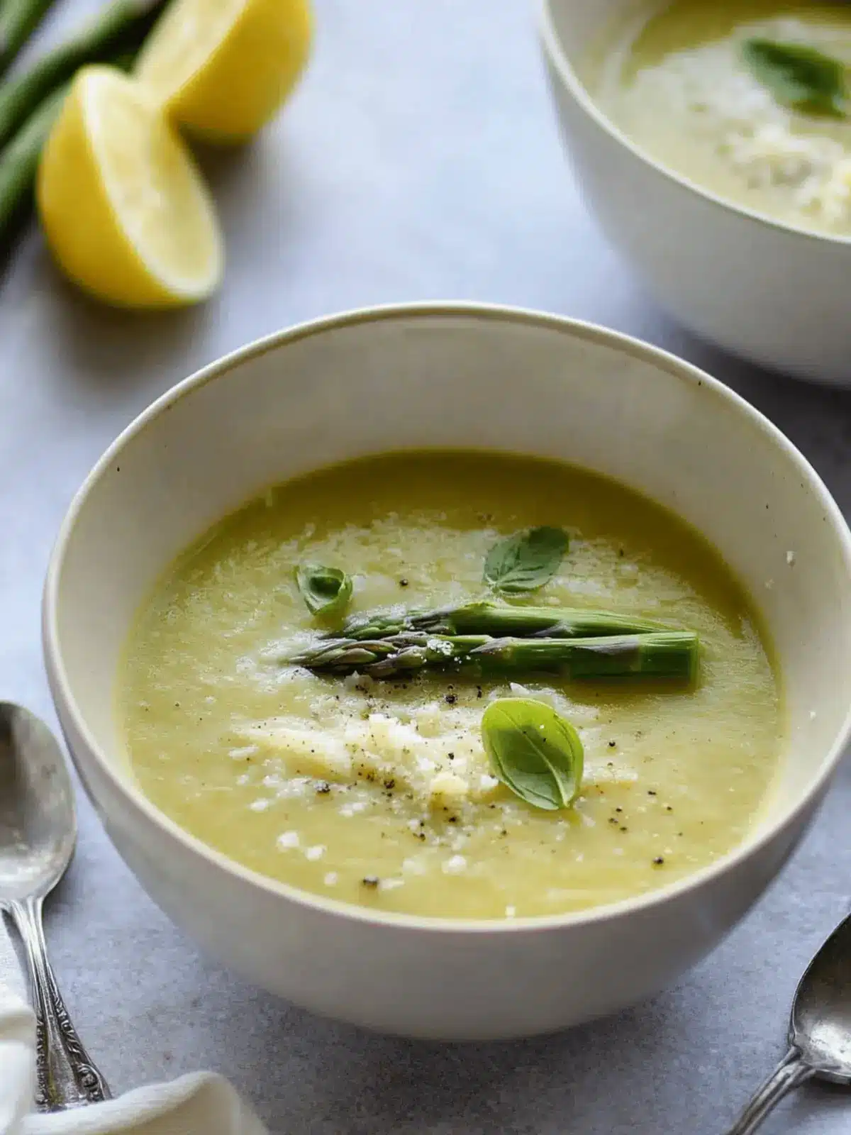 Asparagus Soup with Lemon and Parmesan