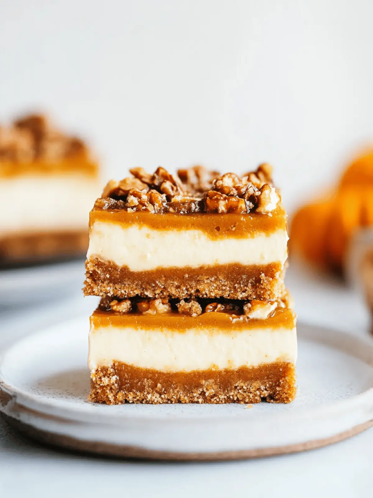 Pumpkin Cheesecake Bars
