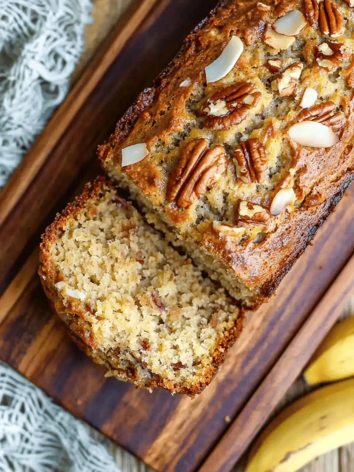 Coconut Pecan Banana Bread