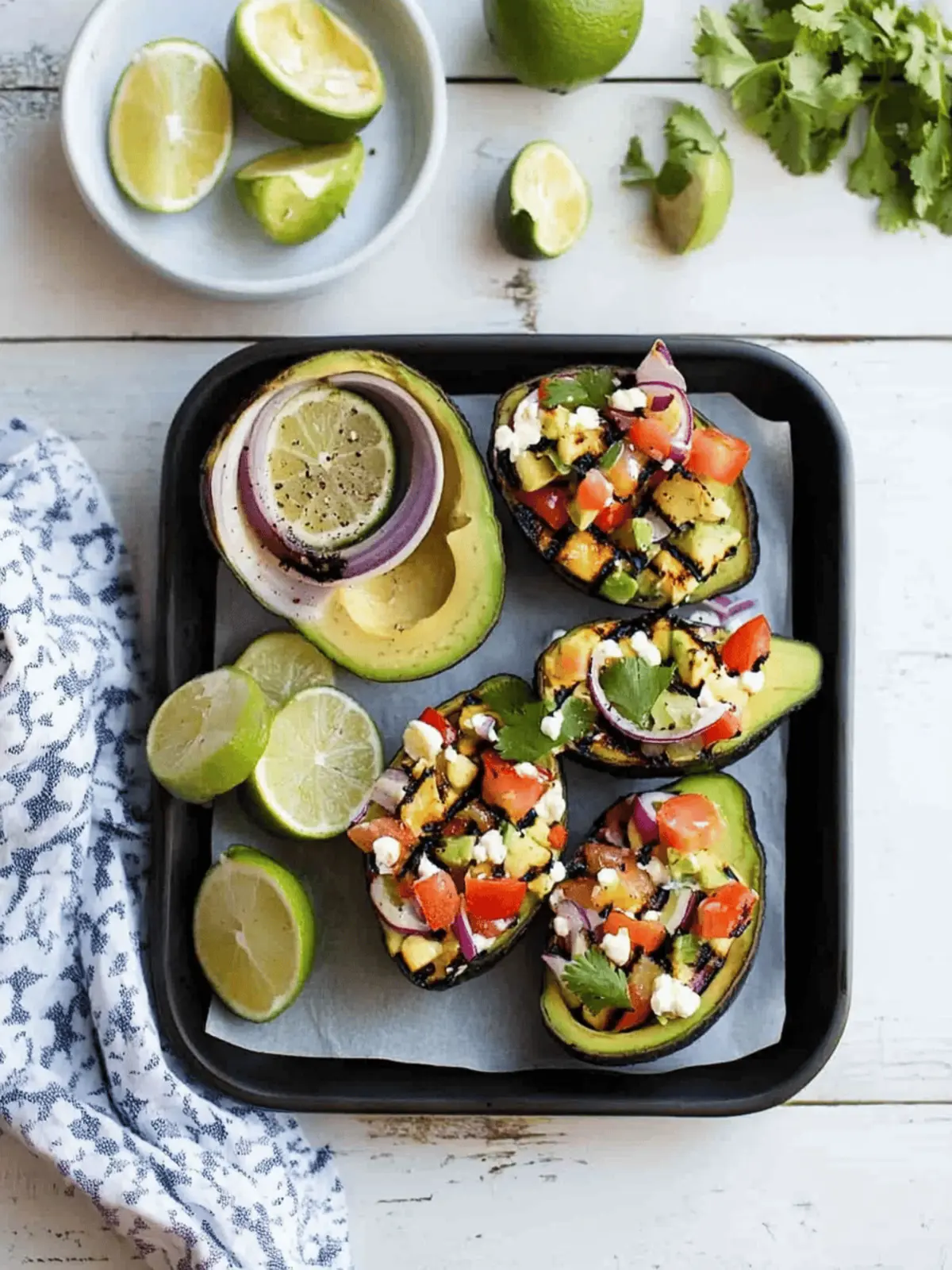 Grilled Avocado with Veggie Ceviche