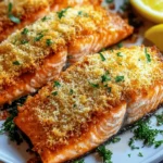 Crispy Parmesan Crusted Baked Salmon