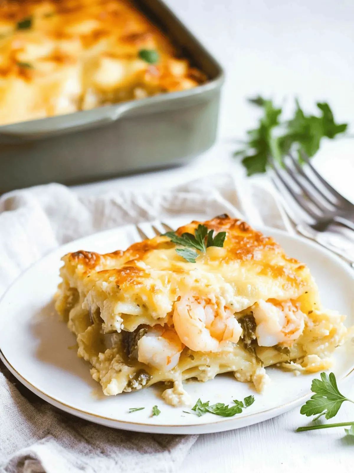 Shrimp Scampi Lasagna
