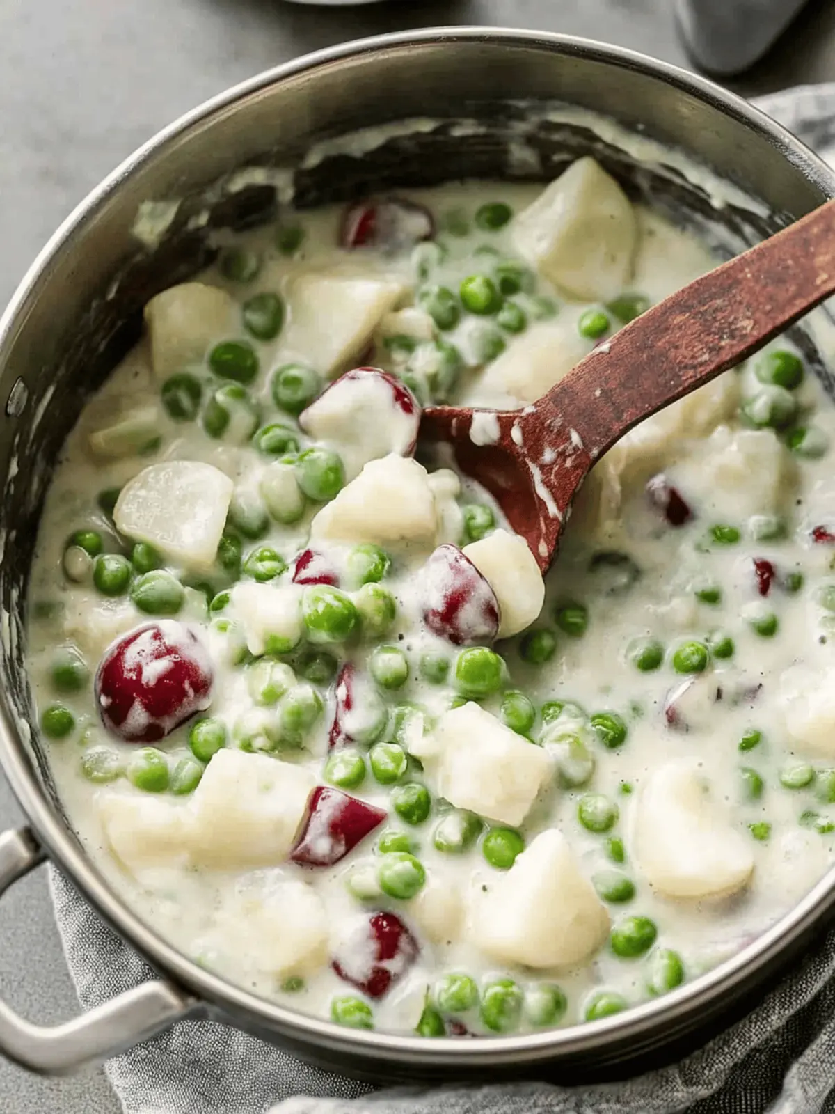 CREAMED PEAS AND POTATOES