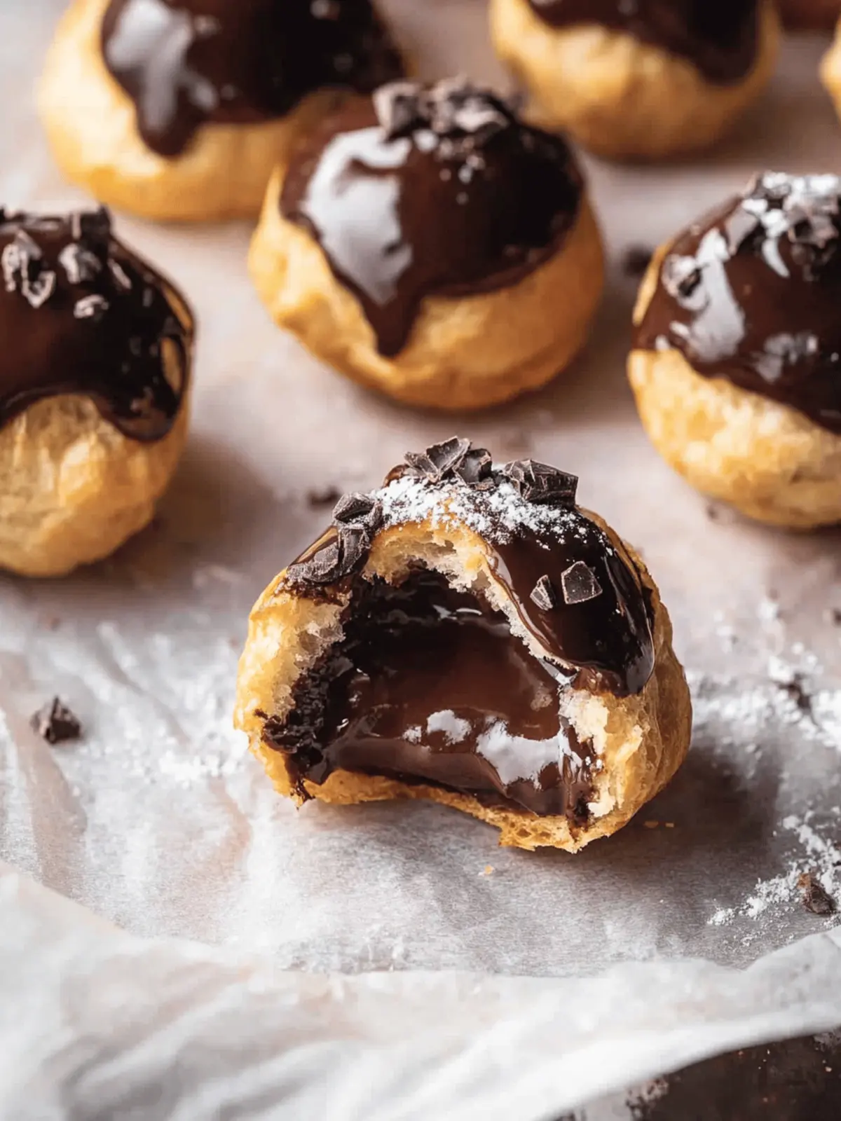 Chocolate Cream Puffs