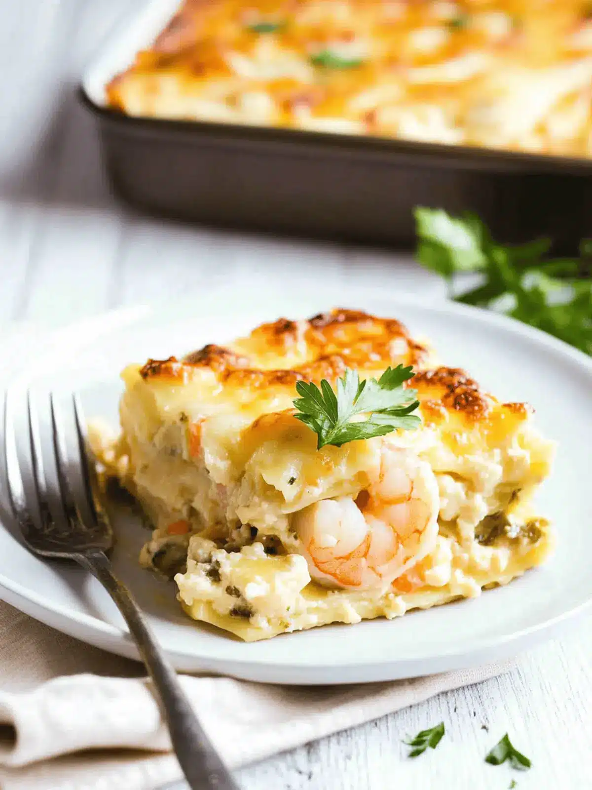 Shrimp Scampi Lasagna