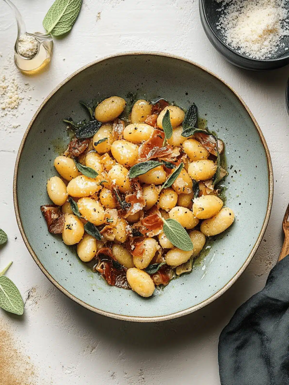 Crispy Gnocchi with Brown Butter, Sage and Prosciutto
