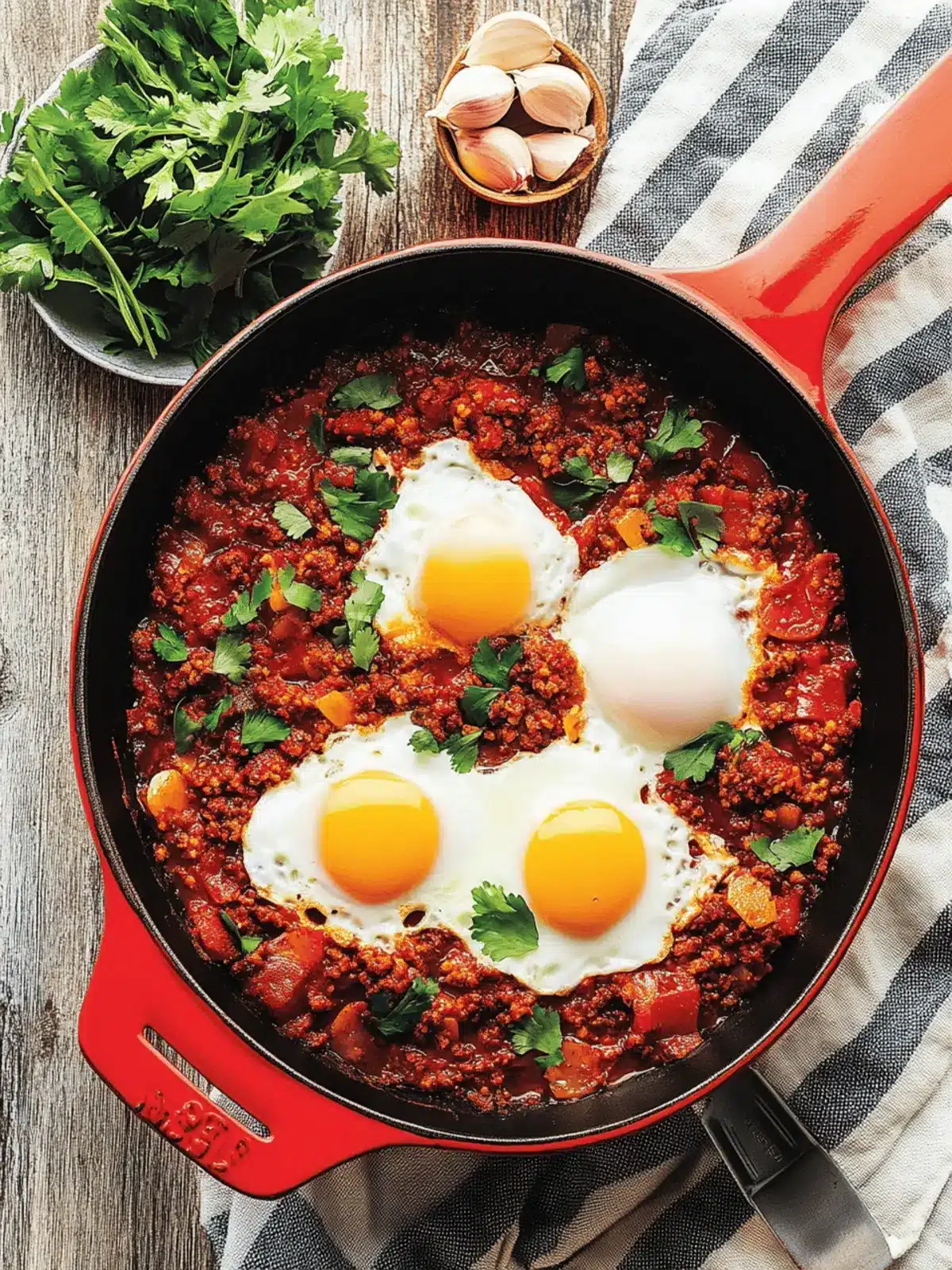 Saucy Chorizo Eggs in Purgatory