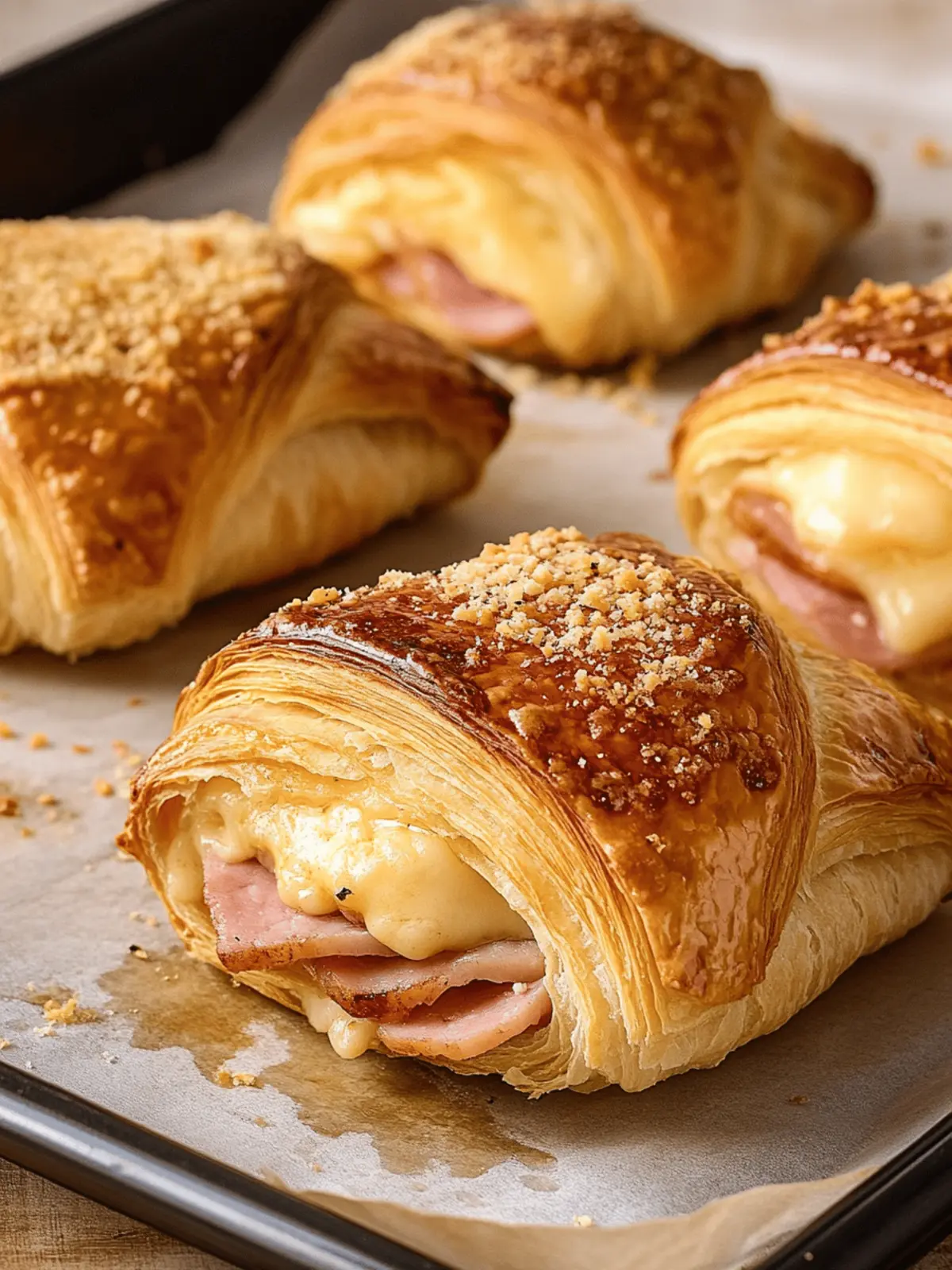 Ham and Cheese Croissants