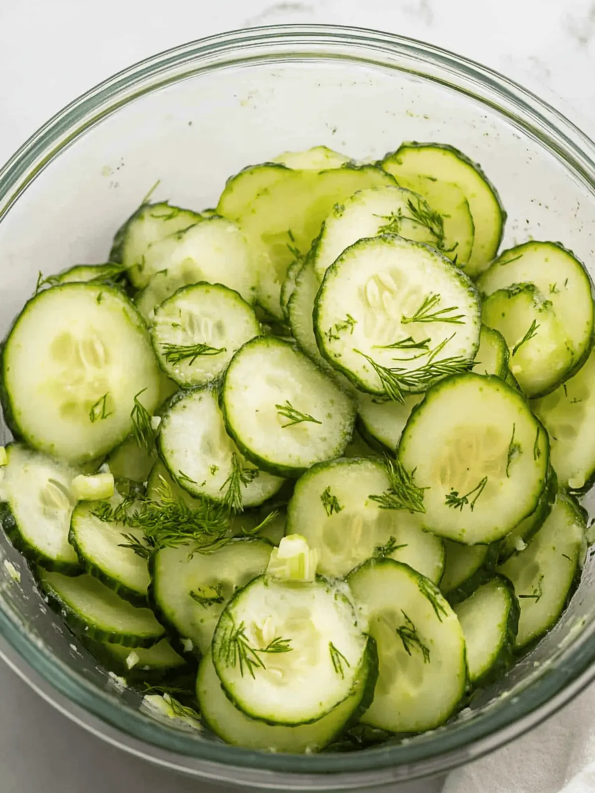 German Cucumber Salad (Gurkensalat)