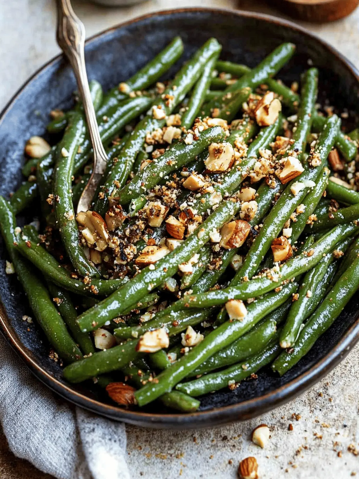 Browned Butter Green Beans with Hazelnut Dukkah
