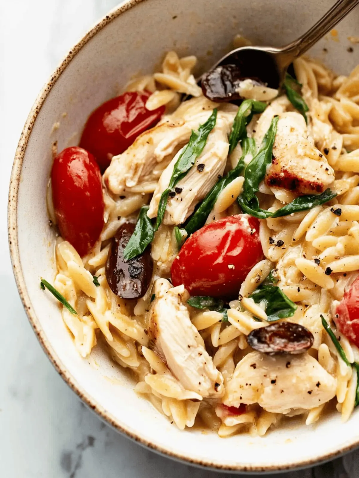 Mediterranean Chicken Orzo