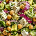 Chickpea Feta Avocado Salad