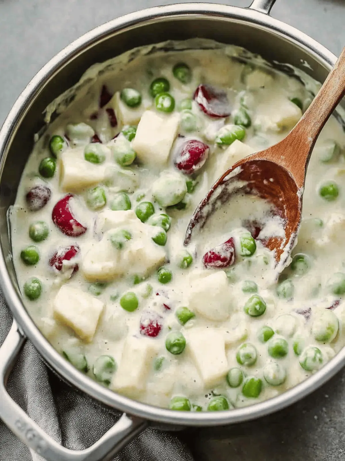 CREAMED PEAS AND POTATOES