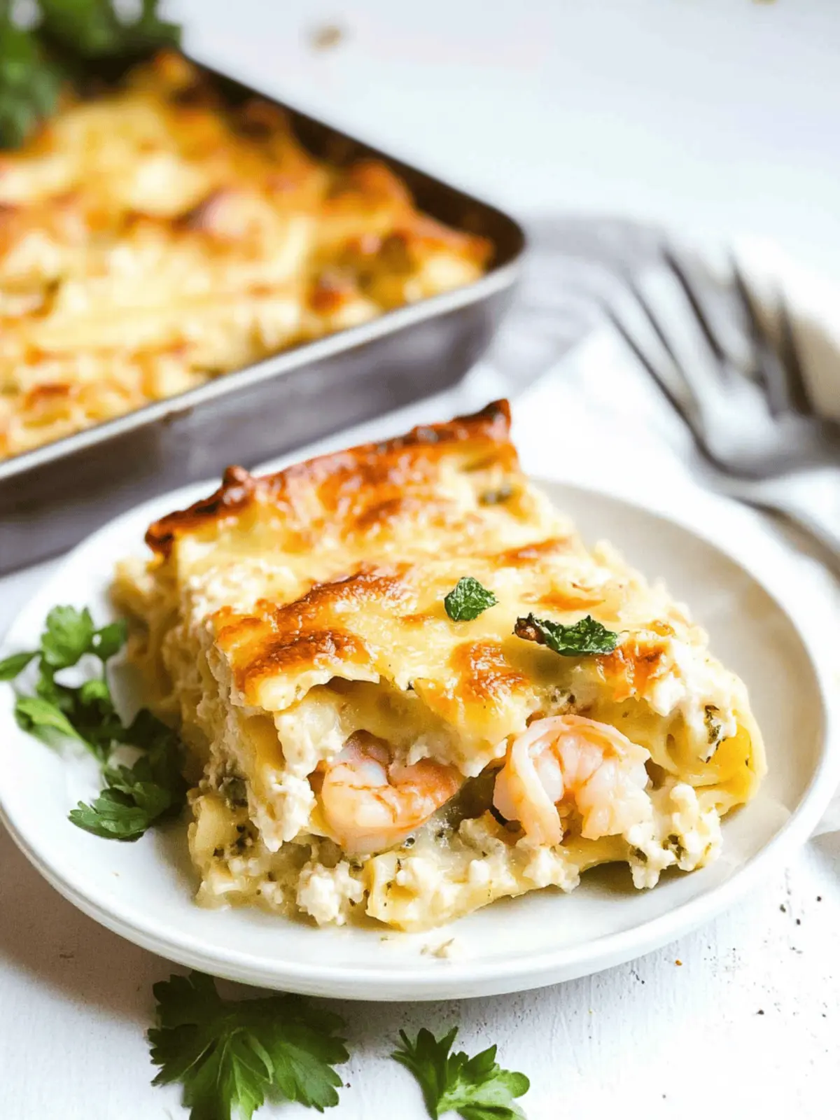 Shrimp Scampi Lasagna
