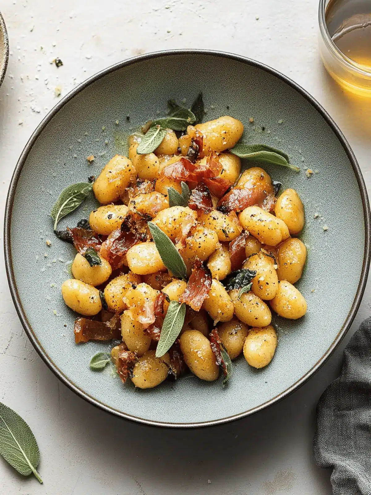 Crispy Gnocchi with Brown Butter, Sage and Prosciutto