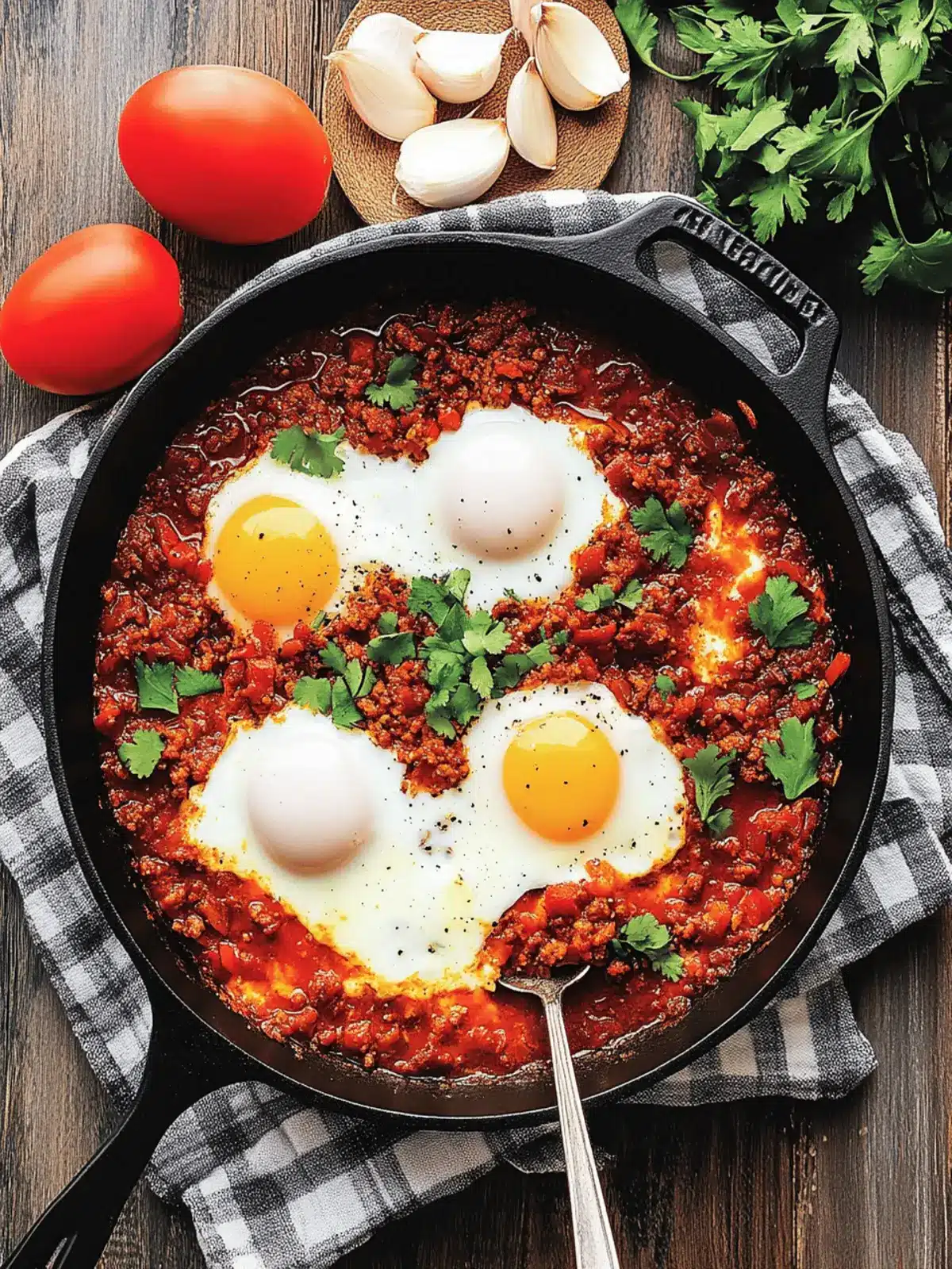 Saucy Chorizo Eggs in Purgatory