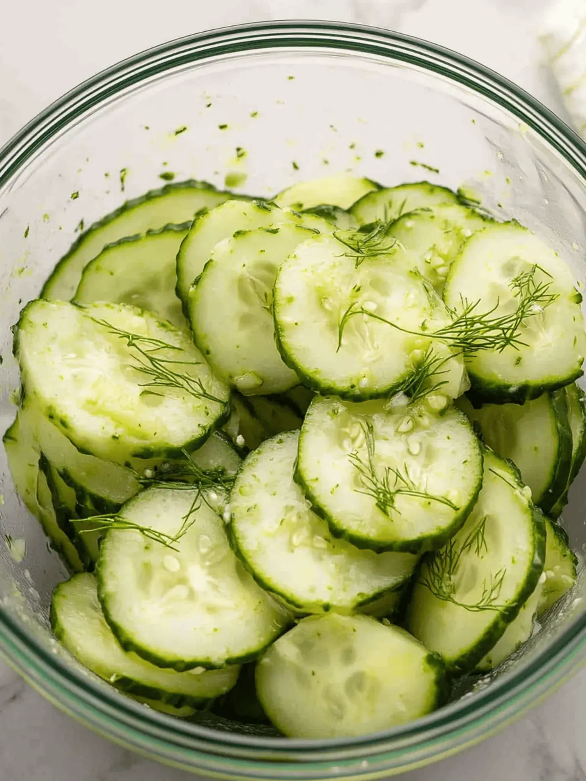 German Cucumber Salad (Gurkensalat)