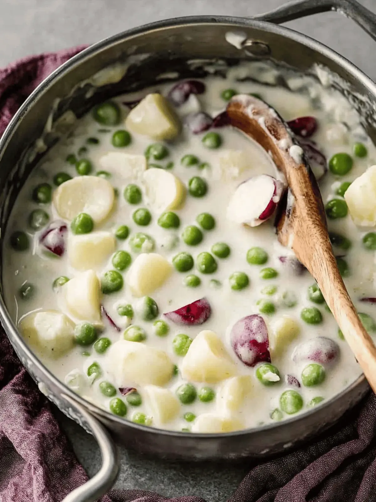 CREAMED PEAS AND POTATOES