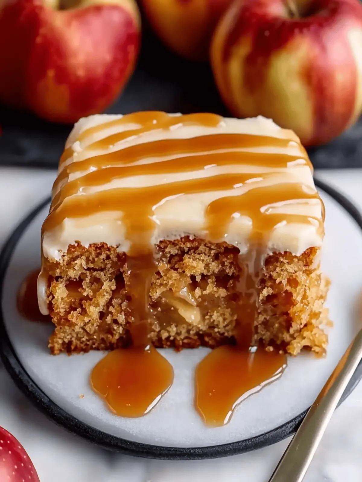Caramel Apple Cake with Salted Caramel