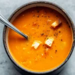 Pumpkin Soup with Croutons