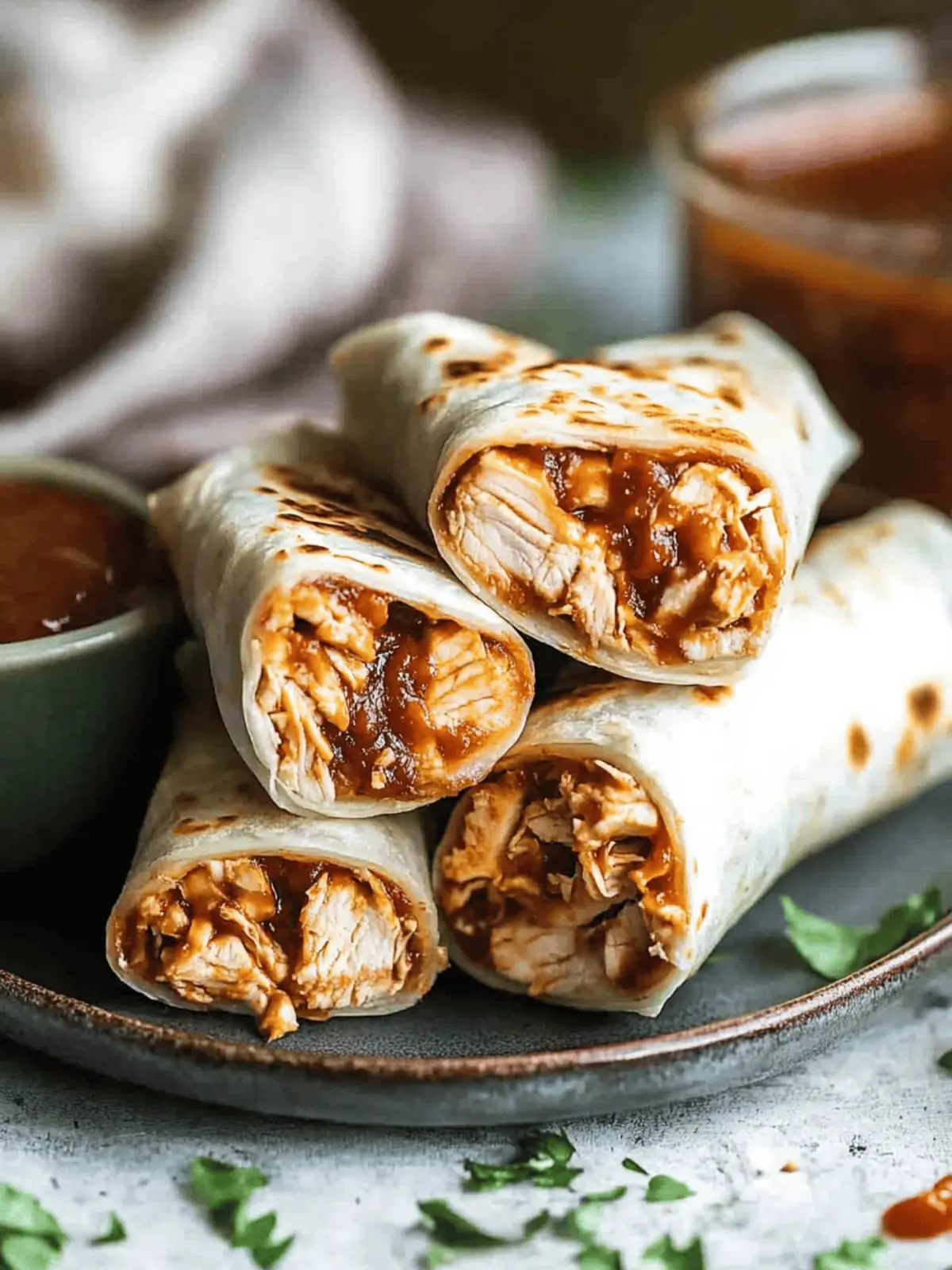 Crispy BBQ Chicken Wraps