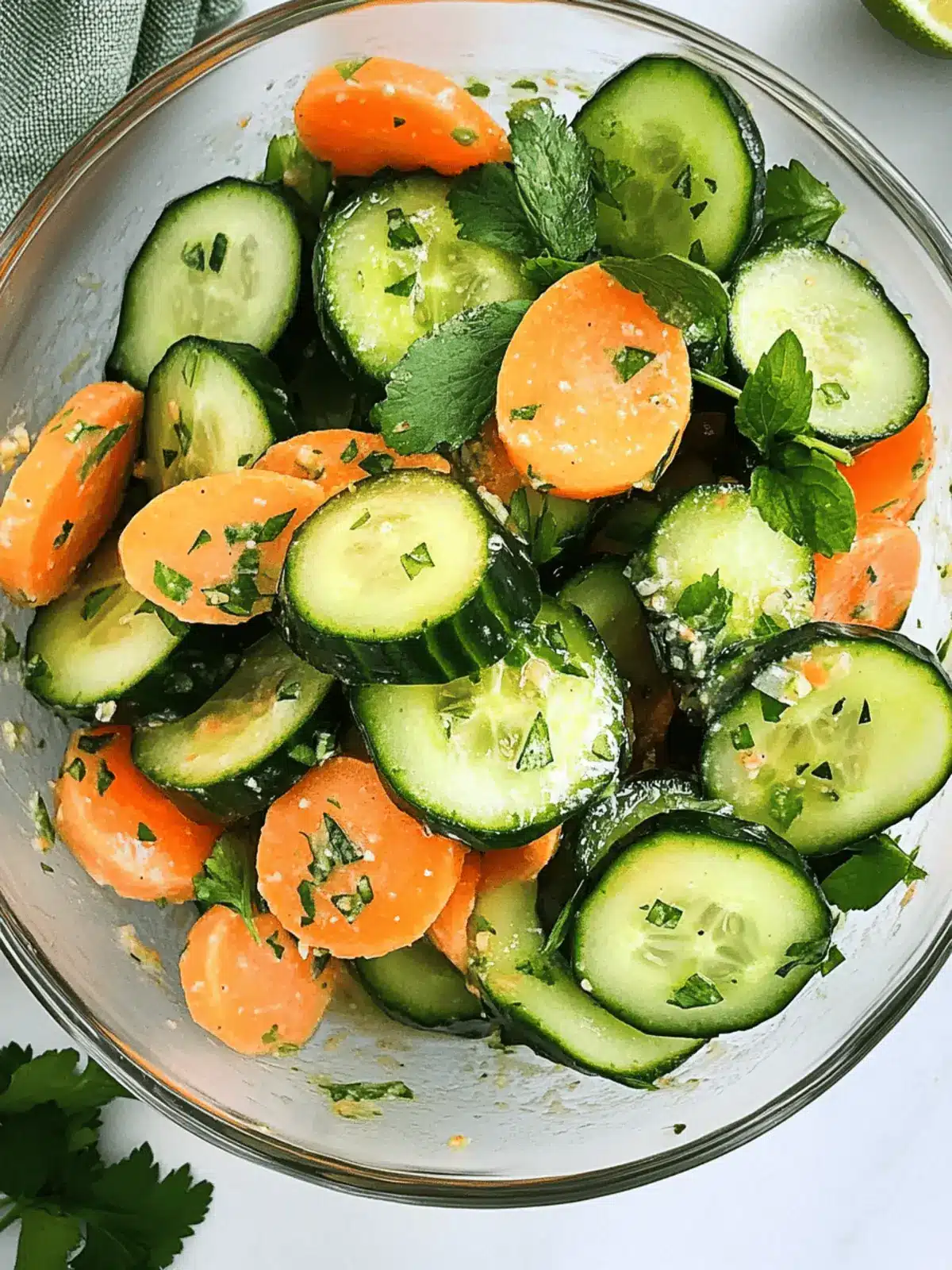Honey Lime Cucumber Salad